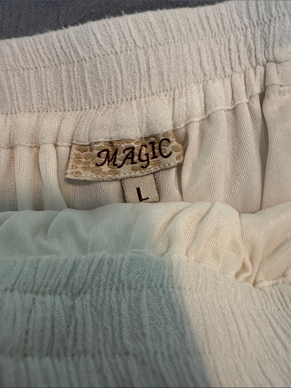 Boho Crochet Tiered Maxi Skirt - Cream Size Large - Picture 5 of 6